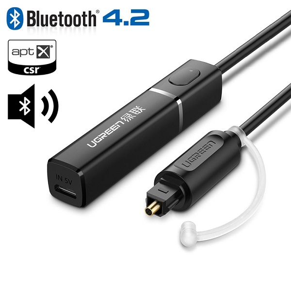 Bộ Phát Âm Thanh Bluetooth 4.2 Optical Cho TIVI, PC, Laptop, Tivi Box UGREEN 50213